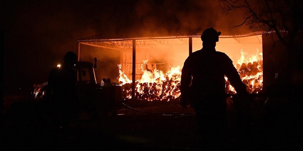 Más de 300 bomberos combaten un incendio forestal en el sur de Grecia en medio de una intensa ola de&nbsp;calor