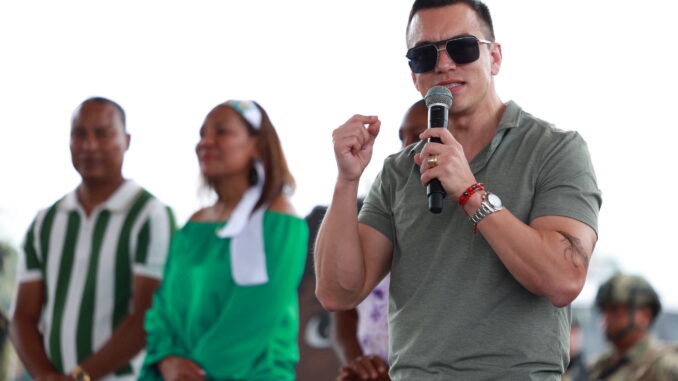 Ventas en Ecuador aumentaron 8,4 % en octubre, según el presidente Noboa, pese al paro&nbsp;nacional